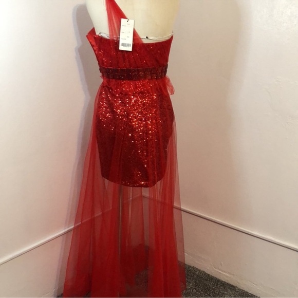 Night moves red sequin dress size 10 - Picture 7 of 8